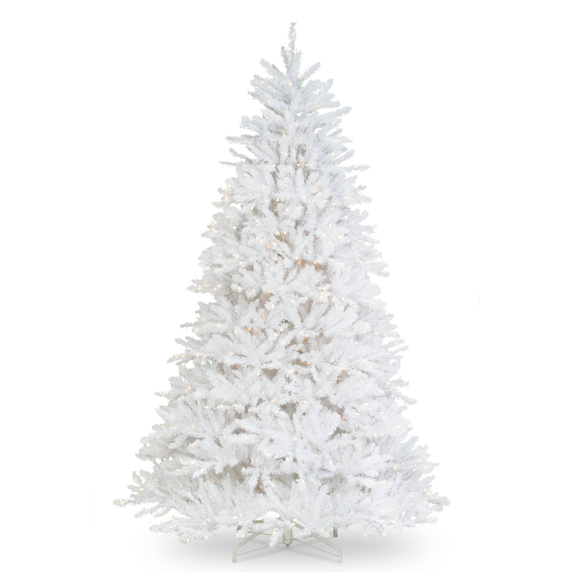 7ft. Prelit Dunhill® White Fir Artificial Christmas Tree, Clear Lights